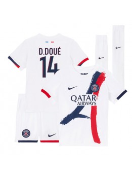 Paris Saint-Germain Desire Doue #14 Dječji Gostujuci Dres kompleti 2024-25 Kratak Rukavima (+ kratke hlače)